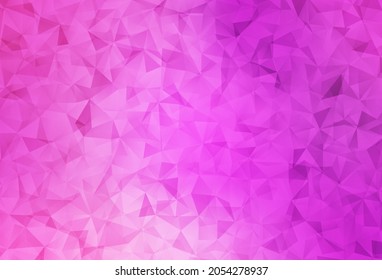 Light Pink vector polygon abstract backdrop. Creative illustration in halftone style with triangles. Completely new template for your banner.