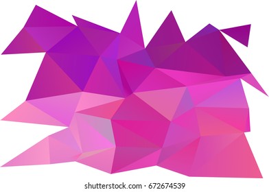 Light Pink vector polygon abstract pattern. Shining colored illustration in a brand-new style. A new texture for your design.