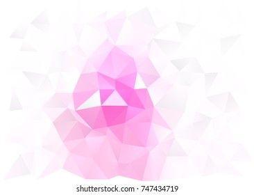 Light Pink vector polygon abstract background. Glitter abstract illustration with an elegant design. The completely new template can be used for your brand book.
