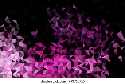 Light Pink vector polygon abstract template. Shining illustration, which consist of triangles. The polygonal design can be used for your web site.