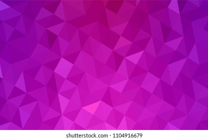 Light Pink vector polygonal background. Triangular geometric sample with gradient.  A completely new design for your leaflet.