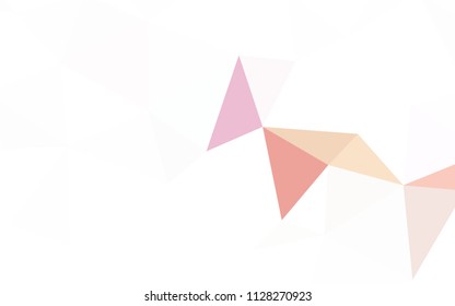 Light Pink vector polygonal background. Shining polygonal illustration, which consist of triangles. A completely new design for your leaflet.