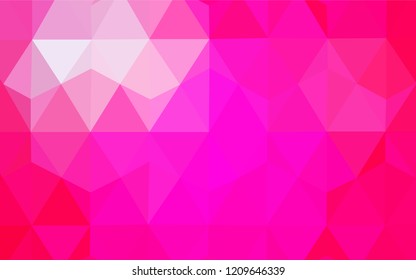 Light Pink vector polygonal background. Modern abstract illustration with triangles. Template for cell phone's backgrounds.