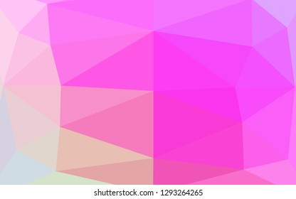 Light Pink vector polygonal background. A vague abstract illustration with gradient. Template for your brand book.