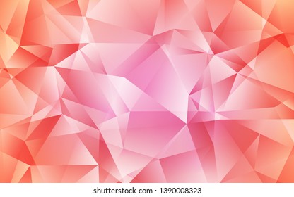 Light Pink vector polygonal background. Polygonal abstract illustration with gradient. Polygonal design for your web site.