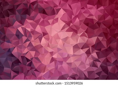 Light Pink vector polygonal background. A sample with polygonal shapes. A completely new design for your leaflet.