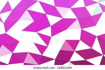 Light Pink vector polygonal polygonal. Glitter abstract illustration with an elegant design. The completely new template can be used for your brand book.