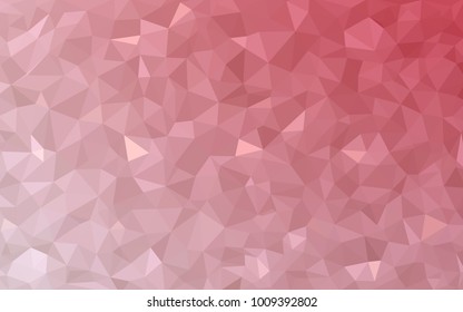 Light Pink vector polygonal illustration, which consist of triangles. Triangular pattern for your business design. Geometric background in Origami style with gradient. 
