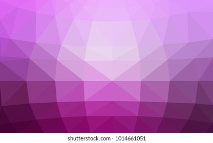 Light Pink vector polygonal illustration, which consist of triangles. Triangular pattern for your business design. Geometric background in Origami style with gradient. 