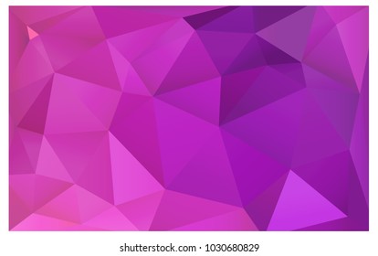 Light Pink vector polygonal illustration, which consist of triangles. Triangular design for your business. Creative geometric background in Origami style with gradient
