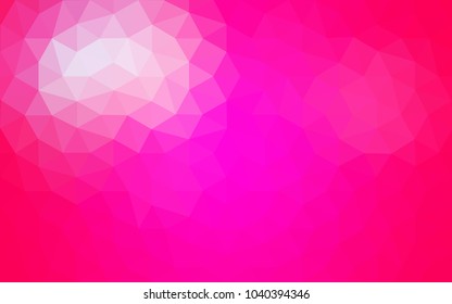 Light Pink vector polygonal illustration, which consist of triangles. Triangular pattern for your business design. Geometric background in Origami style with gradient. 