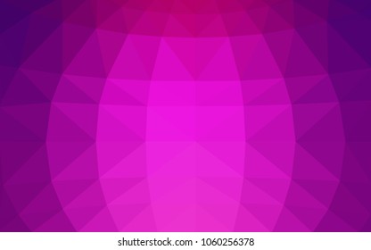 Light Pink vector polygonal illustration, which consist of triangles. Triangular design for your business. Creative geometric background in Origami style with gradient