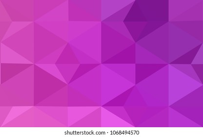 Light Pink vector polygonal illustration, which consist of triangles. Triangular design for your business. Creative geometric background in Origami style with gradient