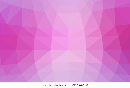 Light Pink vector polygonal illustration, which consist of triangles. Triangular pattern for your business design. Geometric background in Origami style with gradient. 