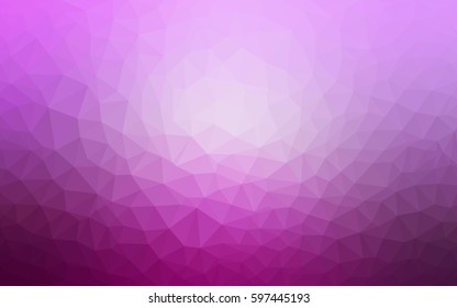 Light Pink vector polygonal illustration, which consist of triangles. Triangular pattern for your business design. Geometric background in Origami style with gradient. 
