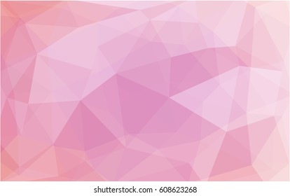 Light Pink vector polygonal illustration, which consist of triangles. Triangular pattern for your business design. Geometric background in Origami style with gradient. 