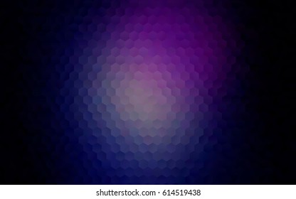 Light Pink vector polygonal illustration, which consist of hexagons. Hexagonal design for your business. Creative geometric background in Origami style with gradient