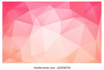 Light Pink vector polygonal illustration, which consist of triangles. Triangular design for your business. Creative geometric background in Origami style with gradient