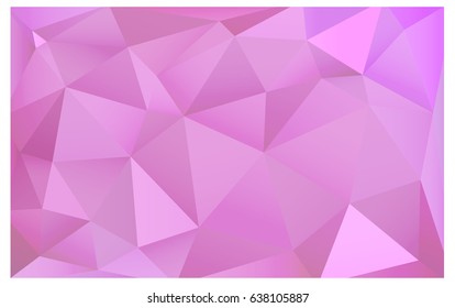 Light Pink vector polygonal illustration, which consist of triangles. Triangular design for your business. Creative geometric background in Origami style with gradient