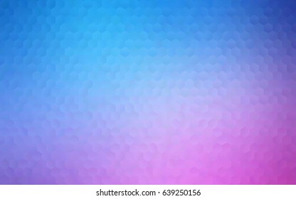 Light Pink vector polygonal illustration, which consist of hexagons. Hexagonal design for your business. Creative geometric background in Origami style with gradient