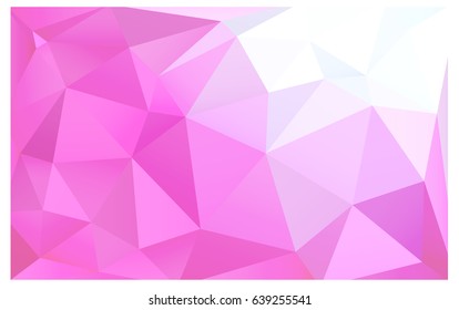 Light Pink vector polygonal illustration, which consist of triangles. Triangular design for your business. Creative geometric background in Origami style with gradient