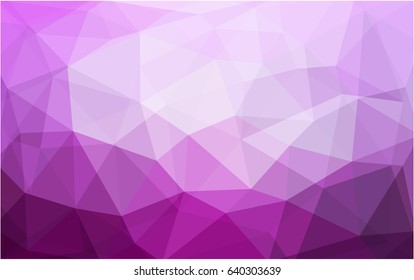 Light Pink vector polygonal illustration, which consist of triangles. Triangular pattern for your business design. Geometric background in Origami style with gradient. 