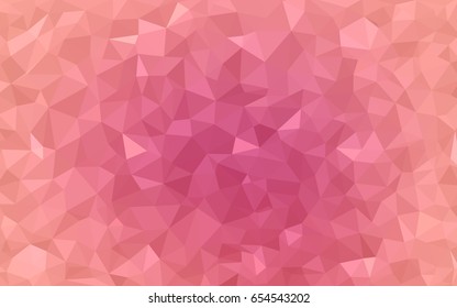 Light Pink vector polygonal illustration, which consist of triangles. Triangular design for your business. Creative geometric background in Origami style with gradient
