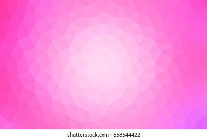Light Pink vector polygonal illustration, which consist of triangles. Triangular design for your business. Creative geometric background in Origami style with gradient