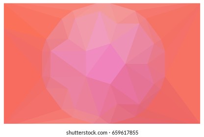 Light Pink vector polygonal illustration, which consist of triangles with a gemstone in center. Triangular design of a huge diamond for your business. Creative geometric background of gems.