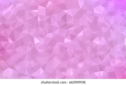 Light Pink vector polygonal illustration, which consist of triangles. Triangular design for your business. Creative geometric background in Origami style with gradient