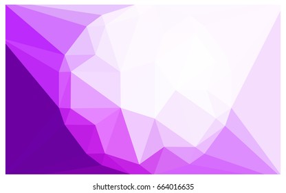 Light Pink vector polygonal illustration, which consist of triangles with a gemstone in center. Triangular design of a huge diamond for your business. Creative geometric background of gems.