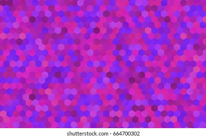 Light Pink vector polygonal illustration, which consist of hexagons. Hexagonal pattern for your business design. Geometric background in Origami style with gradient. 