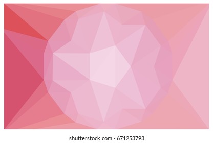 Light Pink vector polygonal illustration, which consist of triangles with a gemstone in center. Triangular design of a huge diamond for your business. Creative geometric background of gems.