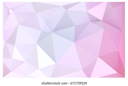 Light Pink vector polygonal illustration, which consist of triangles. Triangular pattern for your business design. Geometric background in Origami style with gradient. 