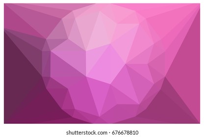 Light Pink vector polygonal illustration, which consist of triangles with a gemstone in center. Triangular design of a huge diamond for your business. Creative geometric background of gems.