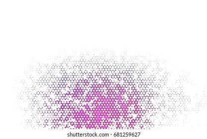 Light Pink vector polygonal illustration, which consist of hexagons. Hexagonal pattern for your business design. Geometric background in Origami style with gradient. 