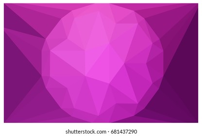 Light Pink vector polygonal illustration, which consist of triangles with a gemstone in center. Triangular design of a huge diamond for your business. Creative geometric background of gems.