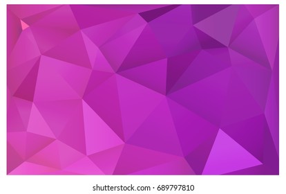 Light Pink vector polygonal illustration, which consist of triangles. Triangular pattern for your business design. Geometric background in Origami style with gradient. 