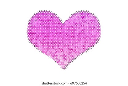 Light Pink vector polygonal illustration, which consist of hexagons. Hexagonal design for your business. Creative geometric background in Origami style with gradient