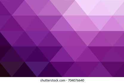 Light Pink vector polygonal illustration, which consist of triangles. Triangular pattern for your business design. Geometric background in Origami style with gradient. 