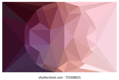 Light Pink vector polygonal illustration, which consist of triangles with a gemstone in center. Triangular design of a huge diamond for your business. Creative geometric background of gems.