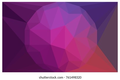 Light Pink vector polygonal illustration, which consist of triangles with a gemstone in center. Triangular design of a huge diamond for your business. Creative geometric background of gems.