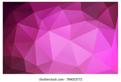Light Pink vector polygonal illustration, which consist of triangles. Triangular pattern for your business design. Geometric background in Origami style with gradient. 