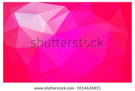 Light Pink vector polygonal illustration, which consist of triangles. Triangular pattern for your business design. Geometric background in Origami style with gradient. 