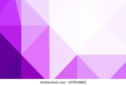 Light Pink vector polygonal pattern. Shining colored illustration in a new style. The best triangular design for your business.