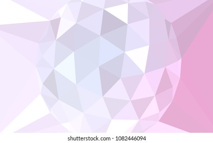 Light Pink vector polygonal pattern with a diamond. Shining colorful illustration with triangles. Brand new style for your business design.