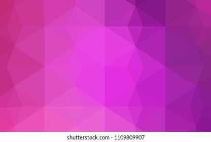 Light Pink vector polygonal pattern. Shining polygonal illustration, which consist of triangles. Brand new style for your business design.