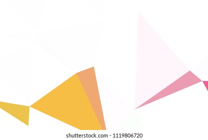 Light Pink vector polygonal pattern. Colorful illustration in abstract style with triangles. New template for your brand book.