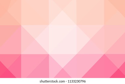 Light Pink vector polygonal pattern. Colorful illustration in abstract style with gradient. That pattern can be used as a part of a brand book.