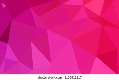 Light Pink vector polygonal pattern. Glitter abstract illustration with an elegant triangles. Template for cell phone's backgrounds.